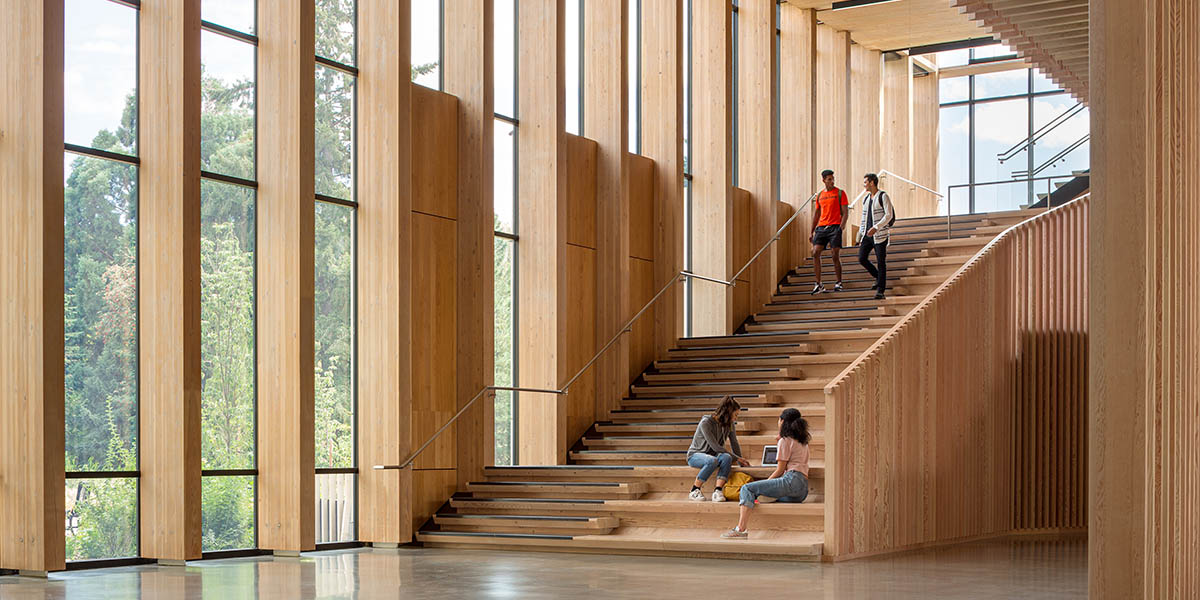 Michael Green Architecture completed two new mass timber buildings for the College of Forestry at Oregon State University.