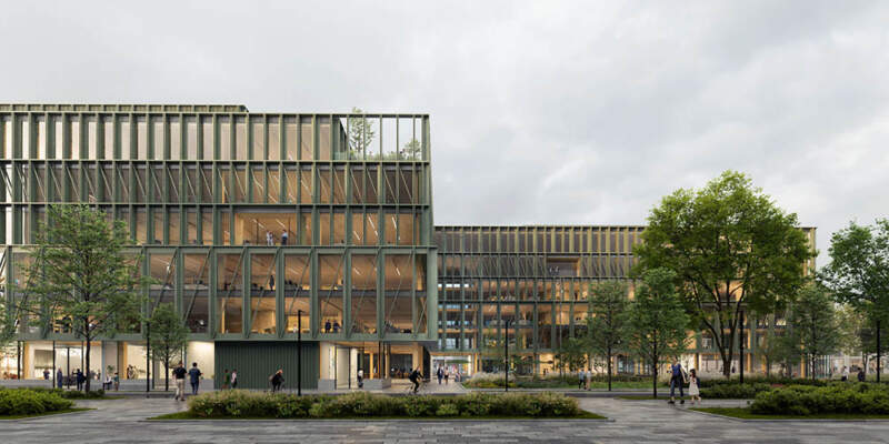 i8 wood hybrid building by C.F. Moller