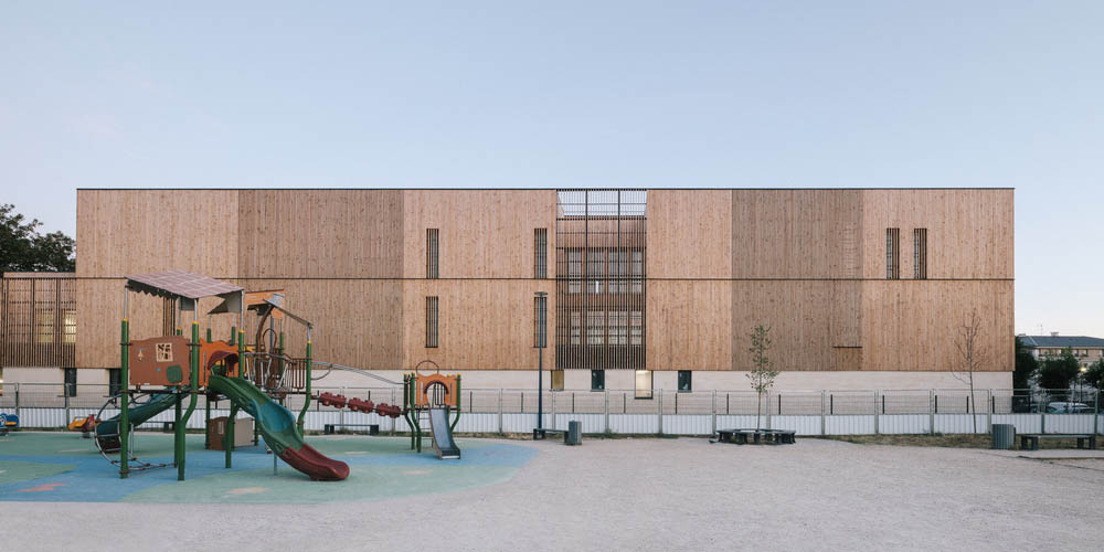 Simone de Beauvoir (wooden) School by Bond Society and Daudré-Vignier & Associés