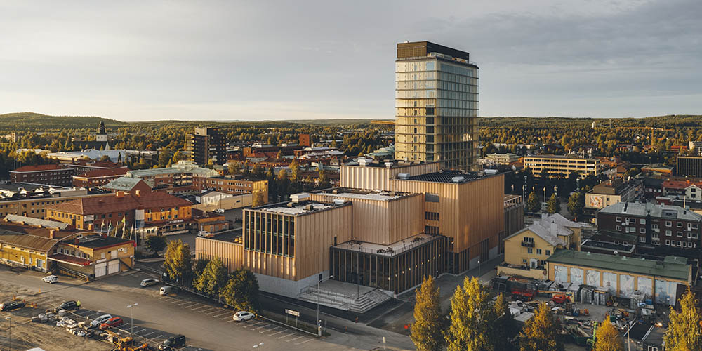Designed by Swedish architecture firm White Arkitekter, Sara Cultural Centre in Skellefteå is one of the world’s tallest timber buildings