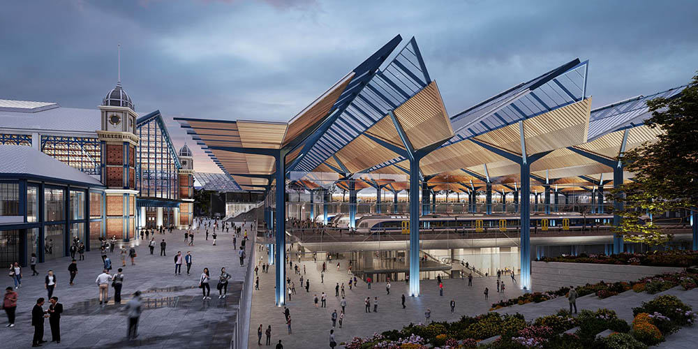 new Nyugati railway station in Budapest